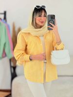 مانتو چهارخونه پشت دکمه کد 7669 - تصویر 7