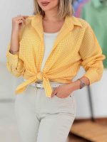 مانتو چهارخونه پشت دکمه کد 7669 - تصویر 11