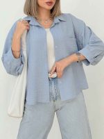 شومیز تک جیب لارا کد 7672 - تصویر 13