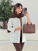 شومیز آستین پاگن ندا کد 7682 - تصویر 4