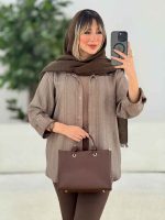 شومیز آستین پاگن ندا کد 7682 - تصویر 11