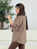 شومیز آستین پاگن ندا کد 7682 - تصویر 6
