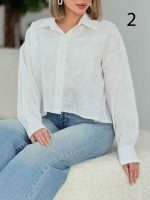 شومیز طرح دار گیلدا کد 7693 - تصویر 11