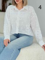 شومیز طرح دار گیلدا کد 7693 - تصویر 13