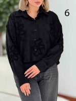 شومیز طرح دار گیلدا کد 7693 - تصویر 8