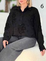 شومیز طرح دار گیلدا کد 7693 - تصویر 14