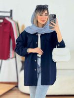 مانتو کتان جیب پاکتی بغل سه دکمه کد 7637 - تصویر 16
