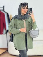 مانتو کتان جیب پاکتی بغل سه دکمه کد 7637 - تصویر 24