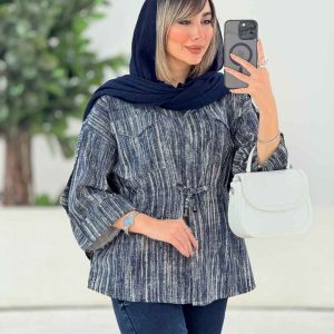 مانتو کمرگت دکمه مخفی کد 7696