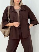 شومیز جیب نما بهار کد 7664 - تصویر 13