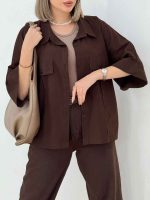 شومیز جیب نما بهار کد 7664 - تصویر 7