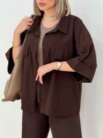 شومیز جیب نما بهار کد 7664 - تصویر 23