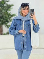 مانتو جین دو جیب تارا کد 7709 - تصویر 2