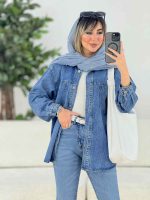 مانتو جین دو جیب تارا کد 7709 - تصویر 12