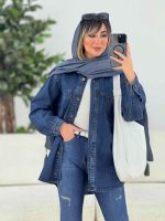 مانتو جین دو جیب تارا کد 7709 - تصویر 6
