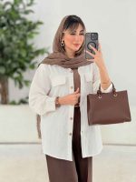 مانتو بغل زیپ جیب نما کد 5339 - تصویر 2