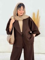 مانتو کتی تک دکمه آرام کد 7705 - تصویر 11