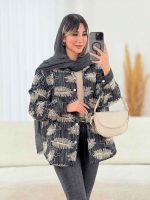 مانتو طرح دار شاپرک کد 7612 - تصویر 5