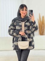 مانتو طرح دار شاپرک کد 7612 - تصویر 12