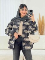مانتو طرح دار شاپرک کد 7612 - تصویر 2