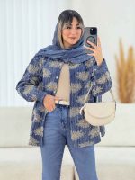 مانتو طرح دار شاپرک کد 7612 - تصویر 9