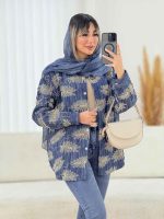 مانتو طرح دار شاپرک کد 7612 - تصویر 7