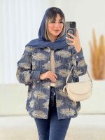 مانتو طرح دار شاپرک کد 7612 - تصویر 3