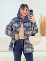 مانتو طرح دار شاپرک کد 7612 - تصویر 8