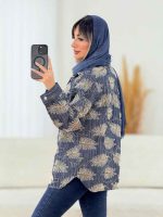 مانتو طرح دار شاپرک کد 7612 - تصویر 14