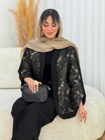 مانتو ژاکارد سر آستین هلال کد 7780 - تصویر 14