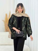 مانتو ژاکارد سر آستین هلال کد 7780 - تصویر 7