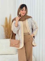 مانتو ژاکارد سر آستین هلال کد 7780 - تصویر 15