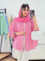 شومیز چهارخونه آستین بند کد 7718