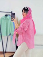 شومیز چهارخونه آستین بند کد 7718 - تصویر 11