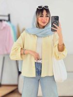 شومیز پایین هلال مهرو کد 7738 - تصویر 3