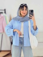 شومیز پایین هلال مهرو کد 7738 - تصویر 10