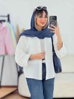 شومیز پایین هلال مهرو کد 7738 - تصویر 4