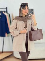 مانتو کتان چهار جیب برش دار کد 7638 - تصویر 15