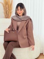 مانتو کتی دو دکمه ترنم کد 7793 - تصویر 10