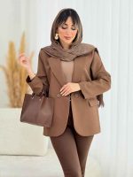 مانتو کتی دو دکمه ترنم کد 7793 - تصویر 7