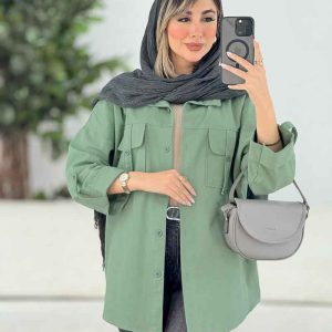 مانتو سر جیب دو دکمه آستین پاگن کد 7773