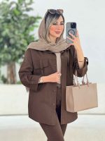 مانتو سر جیب دو دکمه آستین پاگن کد 7773 - تصویر 10
