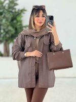 مانتو کتان دو جیب پاکتی ماهور کد 7787 - تصویر 2