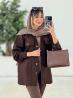 مانتو کتان دو جیب پاکتی ماهور کد 7787 - تصویر 8