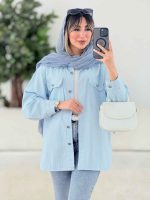 مانتو کتان دو جیب پاکتی ماهور کد 7787 - تصویر 11