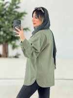 مانتو کتان دو جیب پاکتی ماهور کد 7787 - تصویر 7
