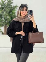مانتو کتان دو جیب پاکتی ماهور کد 7787 - تصویر 5
