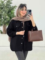 مانتو کتان دو جیب پاکتی ماهور کد 7787 - تصویر 18