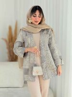 مانتو ژاکارد طرح دار آذین کد 7781 - تصویر 2