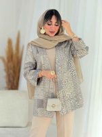 مانتو ژاکارد طرح دار آذین کد 7781 - تصویر 15